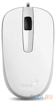 Мышь DX-120, USB, G5, белая (white, optical 1000dpi, подходит под обе руки) new package