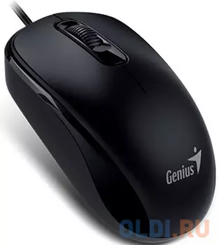 Мышь Genius DX-110 PS/2 Black [31010116106] черная, оптическая, 1000dpi, 3 кнопки, кабель 1.5м