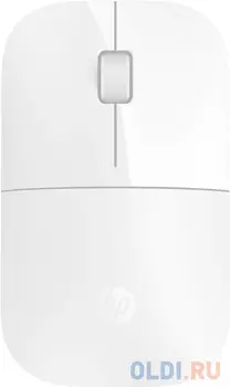 Мышь HP Z3700 белый/серебристый оптическая (1200dpi) silent беспроводная USB2.0 для ноутбука (2but)