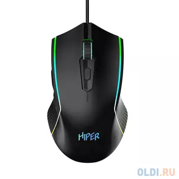 Мышь игровая HIPER MX-R400 Rebell {7кн, 7200DPI, кабель 1.5м, USB, черный}
