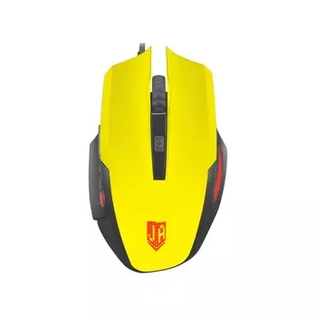 Мышь Jet.A Comfort OM-U54 LED Yellow USB проводная, оптическая, 2400 dpi, 5 кнопок + колесо
