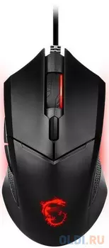 Мышь MSI Clutch GM08 черный оптическая (6200dpi) USB2.0