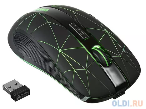 Мышь Oklick 975GW черный оптическая (2400dpi) беспроводная USB игровая (6but)