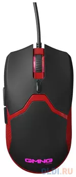Мышь Оклик GMNG 709GM черный/красный оптическая (3200dpi) USB (6but)