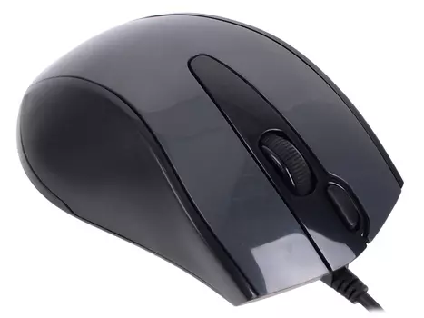 Мышь проводная A4TECH N-500F-1 V-Track Padless чёрный серый USB