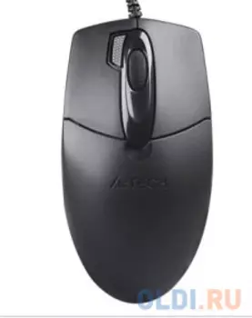 Мышь A4 OP-730D черный оптическая (1000dpi) USB (4but)