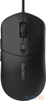 Мышь проводная Dareu LM121 Black (черный), DPI 800/1600/2400/6400, подсветка RGB, размер 116x35x60мм, 1,8м
