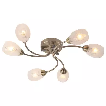 Потолочная люстра ID lamp Akron 201/6PF-Oldbronze