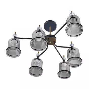 Потолочная люстра IMEX MD.4890-6-S COFFEE+FGD