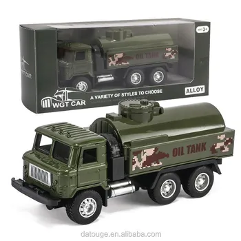 Масштаб 1/43, автомобиль-цистерна из сплава со звуком и светом, военный грузовик, игрушечный симулятор, коллекционный военный автомобиль, миниатюра для детей 1/43-Size:17.5*7.5*6.5cm армия зеленый
