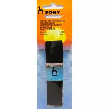51306 Резинка бельевая 25 мм/1 м, черная PONY