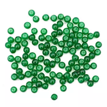 4AR349 Бусины стеклянные Candy 4мм, 100(+/5)шт/упак, Астра (26 зеленый)