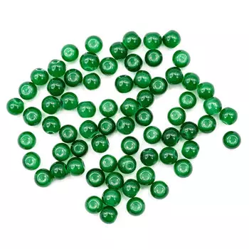 4AR350 Бусины стеклянные Candy 6мм, 65(+/-5)шт/упак, Астра (26 зеленый)