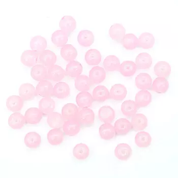 4AR351 Бусины стеклянные Candy 8мм, 50шт(+/-3)шт/упак, Астра (2 нежно-розовый)