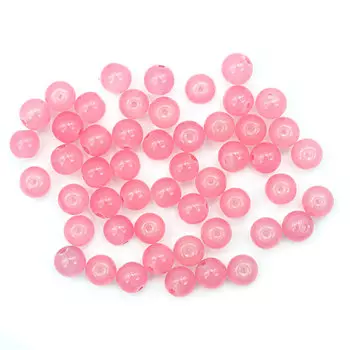 4AR351 Бусины стеклянные Candy 8мм, 50шт(+/-3)шт/упак, Астра (5 розовый)