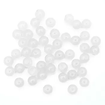 4AR351 Бусины стеклянные Candy 8мм, 50шт(+/-3)шт/упак, Астра (8 белый)