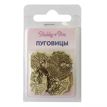 48063 Пуговица 'Паук' 21мм 6шт (AG)