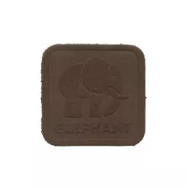 5003 Термоаппликация из замши Elephant 3,69*3,72см, 100% кожа (42 темно-коричневый)