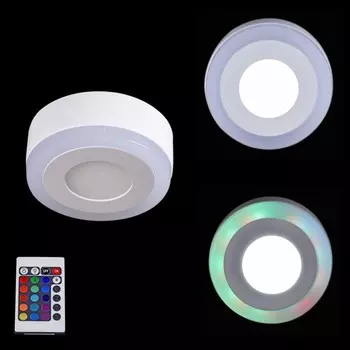 Накладной светодиодный светильник с пультом ДУ Reluce 60503-9.0-001TM LED3+3W WH/DL+RGB Reluce (1383832)
