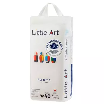 Little Art Детские трусики-подгузники размер XL 12-15 кг, 40 шт (Little Art, Трусики-подгузники)