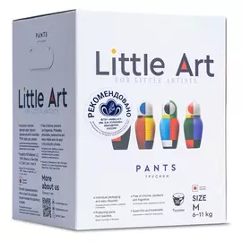 Little Art Детские трусики-подгузники в индивидуальной упаковке размер M 6-9 кг, 36 шт (Little Art, Трусики-подгузники)