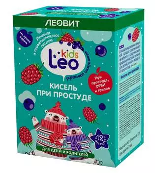 Леовит Кисель при простуде для детей, 5 пакетов х 12 г (Леовит, Leo Kids)