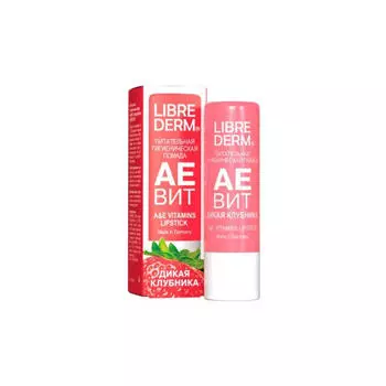 Librederm Гигиеническая помада "Дикая клубника" питательная, 4 г (Librederm, Aevit)