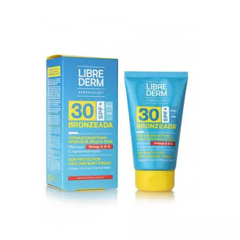 Librederm Солнцезащитный крем SPF30 с Омега 3-6-9 и термальной водой 150 мл (Librederm, Bronzeada)
