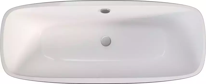 Акриловая ванна Grossman GR-2901B 170x75 см, отдельностоящая, глянцевая черная, с каркасом, со сливом-переливом