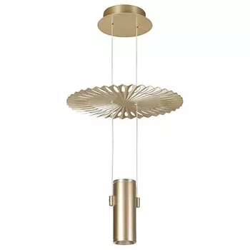Подвесной светильник astra (odeon light) золотой 150 см.