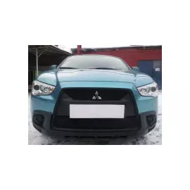 Защита радиатора, чёрная (2 части) Allest MITASX.black Mitsubishi ASX 2010 - 2012