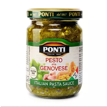Соус песто Ponti S.P.A. Дженовезе стеклянная банка 135 г