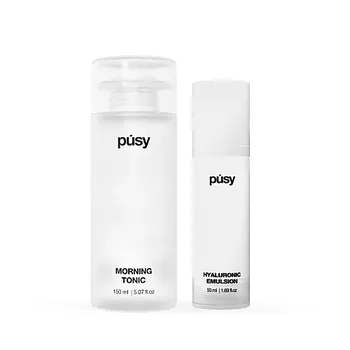 PUSY Набор тоник для лица с охлаждающим эффектом и эмульсия увлажняющая
