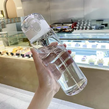 780 мл спортивная бутылка для воды, уличная пластиковая портативная лейка, посуда, бутылки для кемпинга, велосипеда, кухонные инструменты transparent чёрный