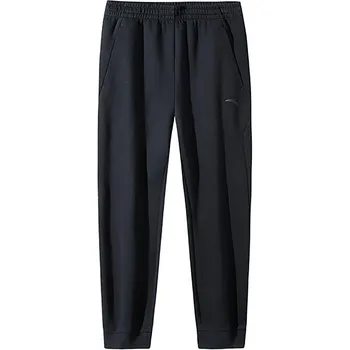 Anta Comfortable Casual Solid Color Versatile Knitted Sports Pants Men bottoms Black 152447325S-2 2XL