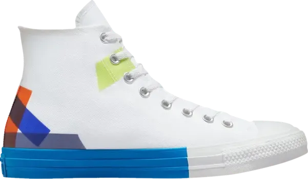 Кроссовки Converse Chuck Taylor All Star High Space Racer - White Kinetic Blue, белый
