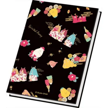 Movic Spirited Away Yaoyorozu no Kamisamacho Ghibli Aburaya Kamisama Suswatari Allover Design Черный фон Японский узор Блокнот Книга Goshuin