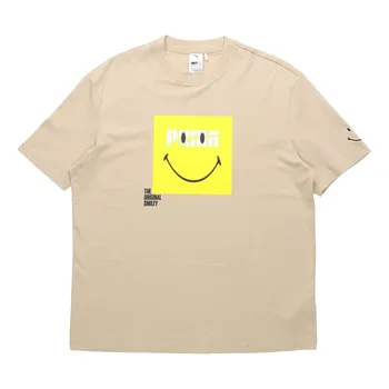 Футболка x smiley sports round-neck tee khaki Puma, хаки