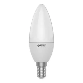 Лампа Gauss Basic Свеча 5,5W 400lm 3000K E14 LED, 10 шт