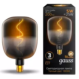 Лампа Gauss Filament Flexible V140 5W 1800К Е27 black-clear