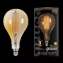 Лампа gauss vintage a160 8w e27 g 2400k