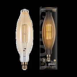 Лампа gauss vintage bt120 8w e27 g 2400k