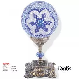 Лампа настольная Exotic мозайка 02534 синяя