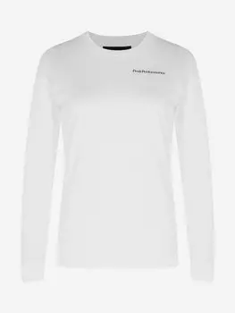 Лонгслив женский Peak Performance Original Backprint, Белый