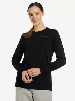 Лонгслив женский Peak Performance Original Backprint, Черный