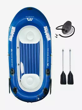 Лодка надувная Aqua Marina WILDRIVER-88822 с креплением для мотора T-18, Синий
