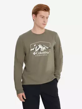 Лонгслив мужской Columbia Csc Seasonal Logo Ls Tee, Зеленый