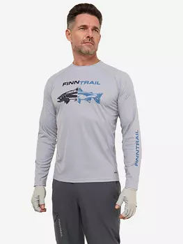 Лонгслив мужской FINNTRAIL Wave Fish, Серый