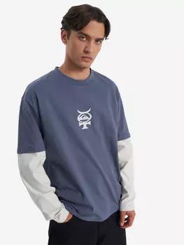 Лонгслив мужской оверсайз Quiksilver Mercury Layer, Синий