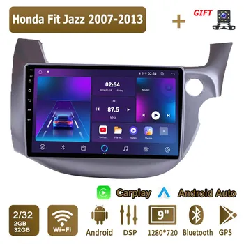 Android Carplay автомобильное радио для Honda Fit Jazz 2007-2013 мультимедийный проигрыватель головное устройство стерео GPS навигация BT WIFI 2+32 ГБ 1+16GB,LHD